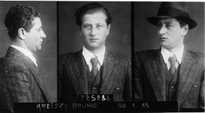 Bruno Kreisky nach seiner Verhaftung 1935, Polizeifoto. (Stiftung Bruno Kreisky Archiv)